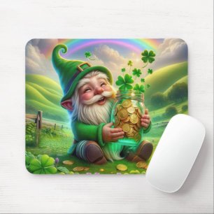 Mousepad Leprechaun Irlandês Com Moedas Douradas