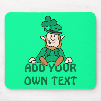 Mousepad Leprechaun pequeno - adicione seu próprio texto