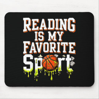 Mousepad Ler é o esporte favorito divertido basquete goteja