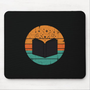 Mousepad Ler livros infantis homens engraçados vintage retr