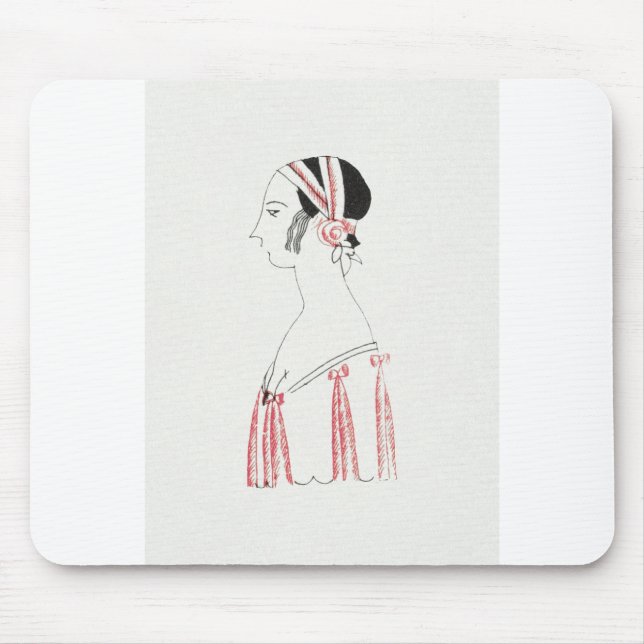 Mousepad Les Gorgerettes por Charles Martin - Mulher Simple (Frente)
