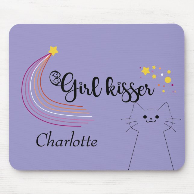 Mousepad Lésbica Beijadora de Menina (Frente)