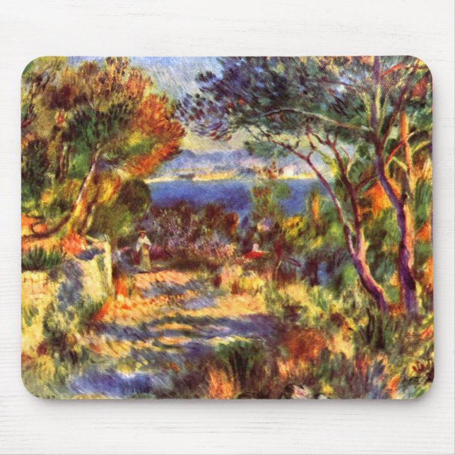 Mousepad L'Estaque de Pierre Renoir, Impressionismo Antigo (Frente)
