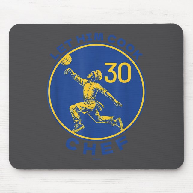 Mousepad Let The Chef Cook Funny Basketball Court Legend Mo (Frente)