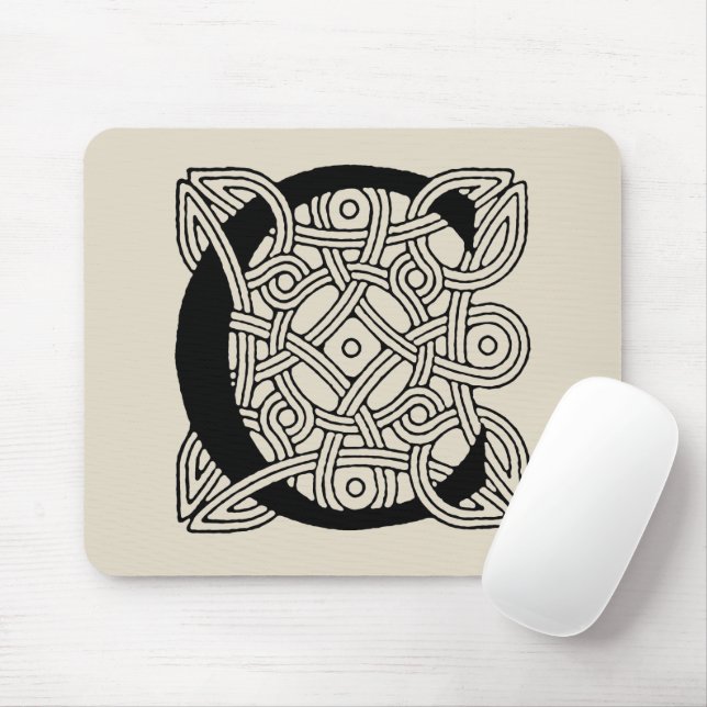 Mousepad Letra C Vintage Celtic Knot Monograma (Com mouse)