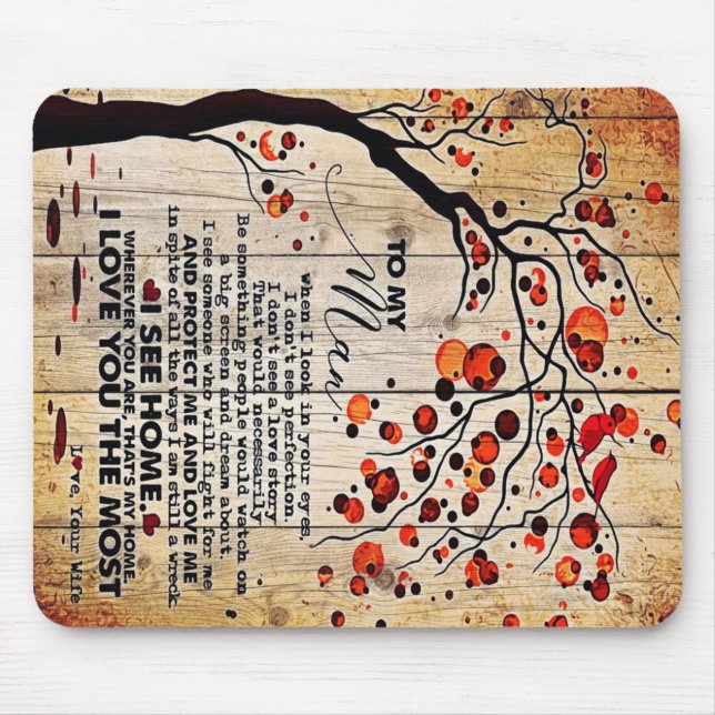 Mousepad Letra Coca-a-Marido | Bonito Presente Para Marido (Frente)