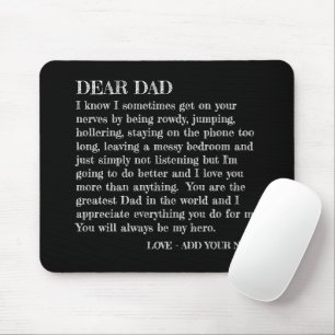 Mousepad Letra Engraçada E Pai Da Filha Personalizada