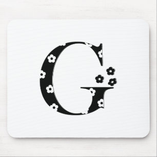 Mousepad Letra G do padrão da flor