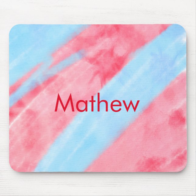 Mousepad letra inicial simples monograma adicione seu nome  (Frente)