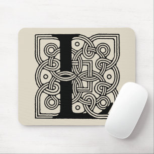 Mousepad Letra L Vintage Celtic Knot Monograma