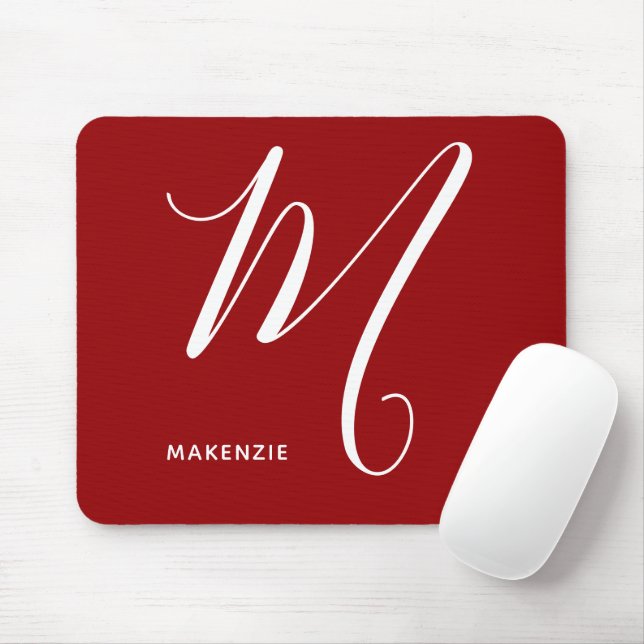 Mousepad Letra M Autumn, Letra Script Simplesmente Monogram (Com mouse)