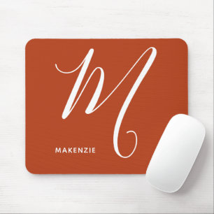 Mousepad Letra M Laranja Queimada, Monogramada
