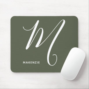 Mousepad Letra Minúscula M Chive Minúscula Monogramada