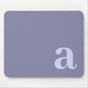 Mousepad Letra Monograma Heather Azul Minimalista