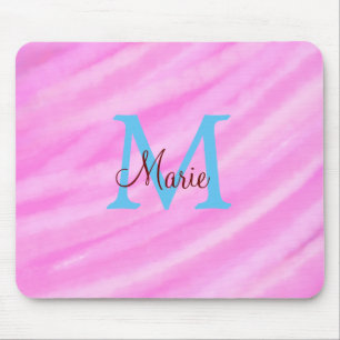 Mousepad Letra monograma título adicionar aquarela pastel r