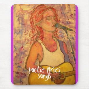 Mousepad letra poética e arte musical