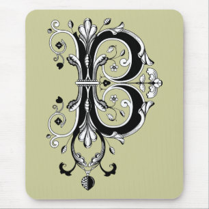 Mousepad Letra Rococo B do monograma