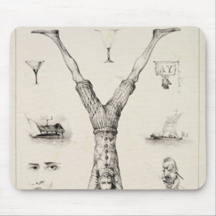 Mousepad Letra Y de uma primeira demão do alfabeto