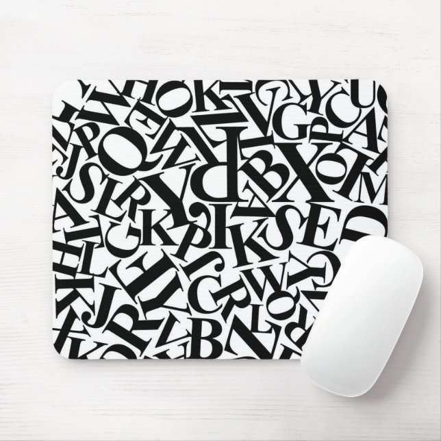 Mousepad Letras alfabéticas (Com mouse)