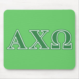 Mousepad Letras Verde Alphi Chi Omega
