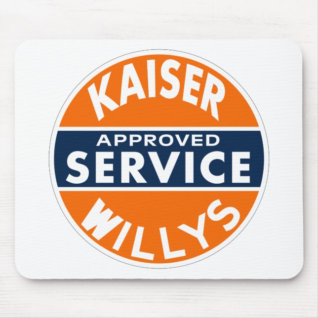 Mousepad letreiro de serviço Kaiser Willys vintage (Frente)