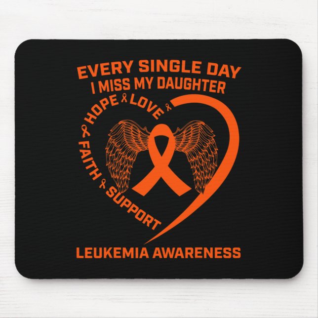 Mousepad Leucemia Cardíaca Laranja Sensibilização Na Memóri (Frente)