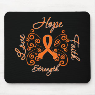 Mousepad Leucemia da força do amor da fé da esperança