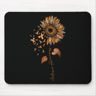 Mousepad Leucemia de girassol e leopardo Sensibilização Fai