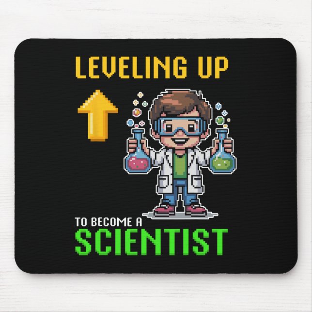 Mousepad Levando A Ck Cientista À Escola Engraçado Garoto J (Frente)