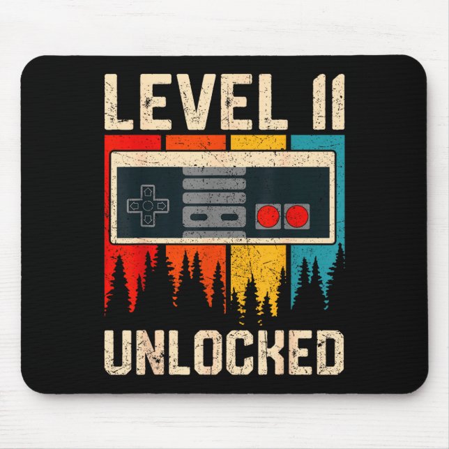Mousepad Level 11 Unlocked Video Game Controller Birthday M (Frente)