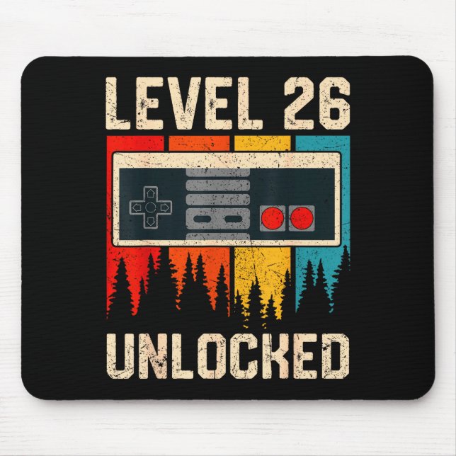 Mousepad Level 26 Unlocked Video Game Controller Birthday M (Frente)