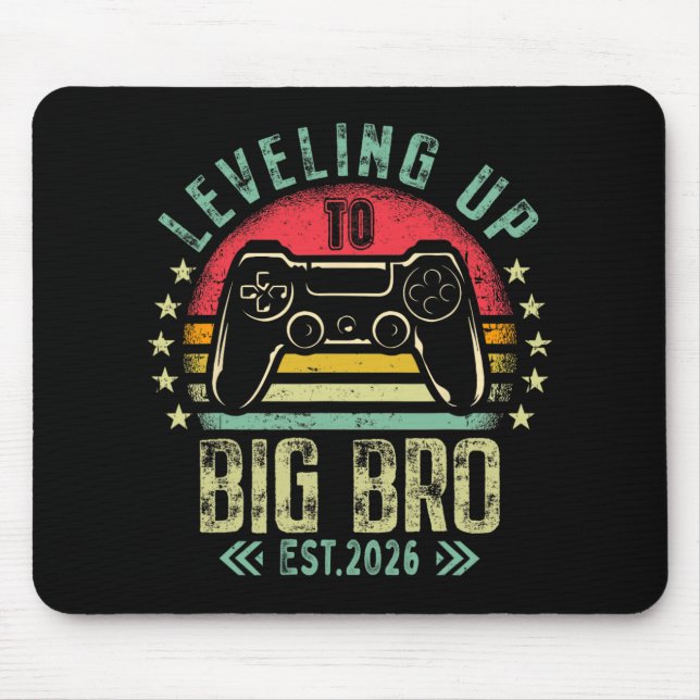Mousepad Leveling Up To Big Brother 2026 Funny New Gamer Bo (Frente)