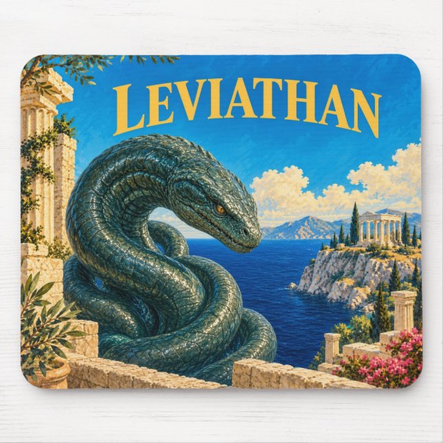 Mousepad Leviatã, Monstro de Fantasia Gótica (Frente)