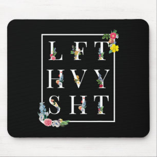 Mousepad Lft Hvy Shy Engraçado Mens Gym Rat Workout Potênci