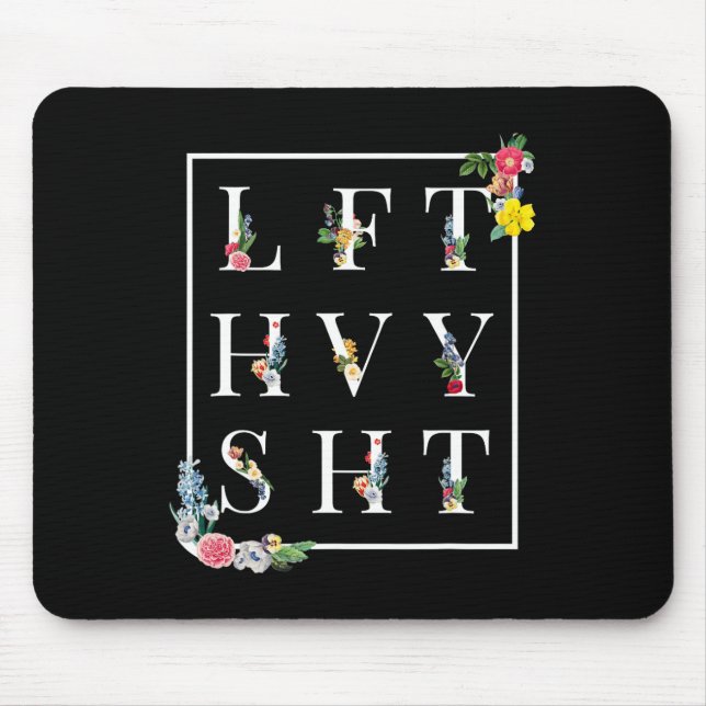Mousepad Lft Hvy Shy Engraçado Mens Gym Rat Workout Potênci (Frente)