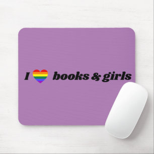 Mousepad LGBT Lésbica Adoro Livros e Meninas
