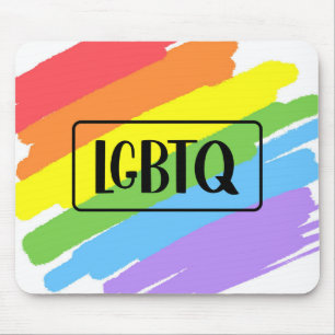Mousepad LGBTQ Brushstrokes Arco-Íris