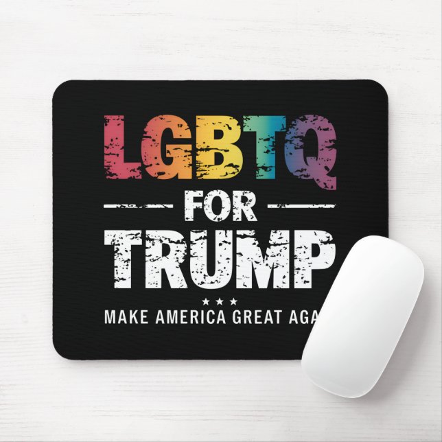 MOUSEPAD LGBTQ PARA TRUMP GAY LESBIAN PARA TRUMP 2024 (Com mouse)