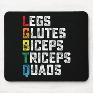 Mousepad Lgbtq Pernas Glutes Biceps Triceps Quads Engraçado