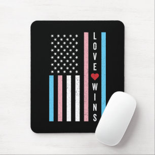 Mousepad LGBTQ Transgender Pride Love ganha bandeira americ