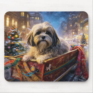 Mousepad Lhasa Apso Christmas Fesason Season