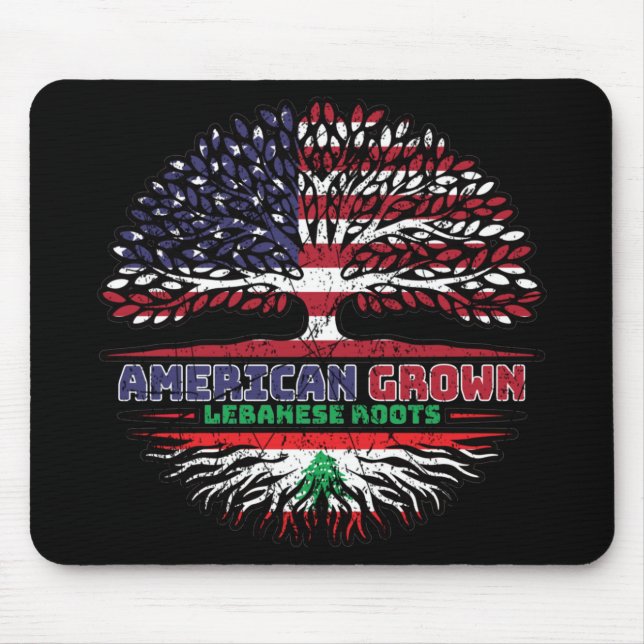 Mousepad Líbano Libanês EUA EUA EUA Estados Unidos (Frente)
