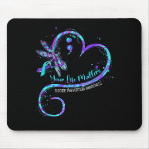 Mousepad Libélula de Conscientização sobre Prevenção do Sui