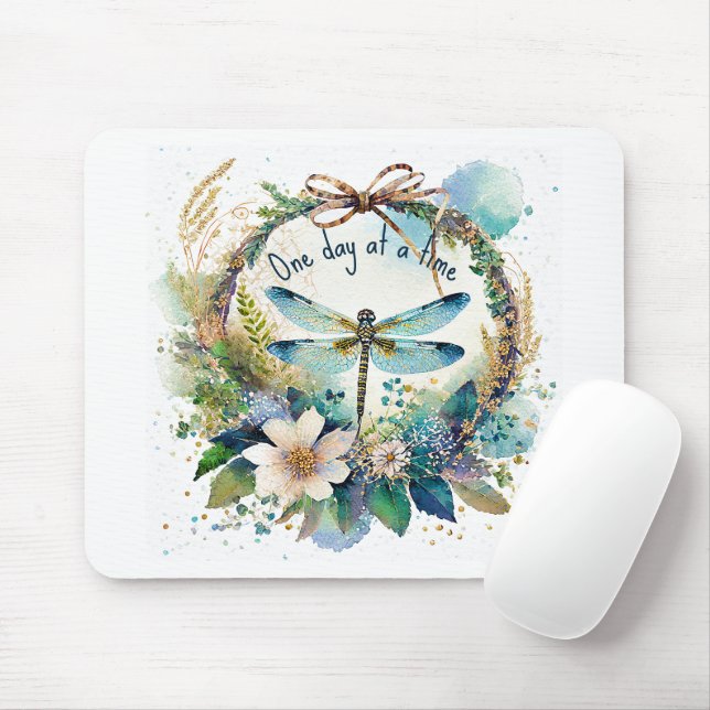 Mousepad libélula Floral Um dia de cada vez (Com mouse)