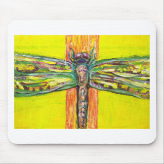 Mousepad Libélula psicadélico no paraíso