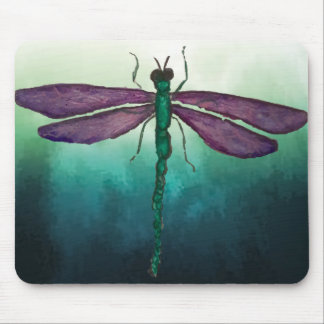Mousepad Libélula roxa e verde