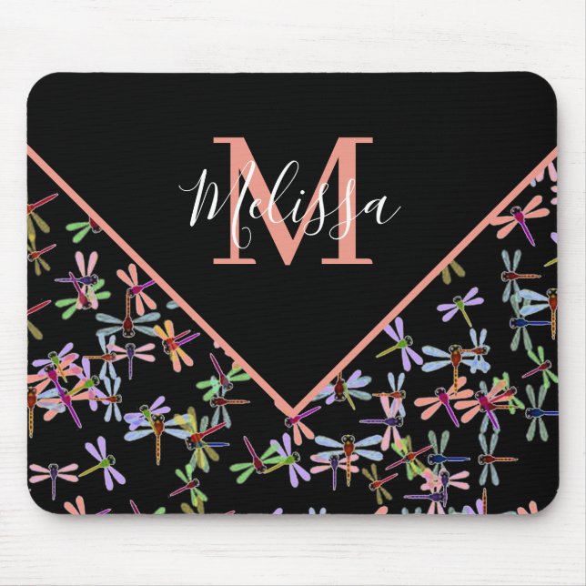 Mousepad libélulas coloridas personalizadas (Frente)