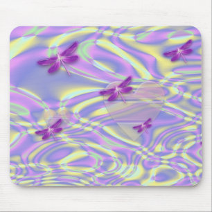Mousepad Libélulas e corações