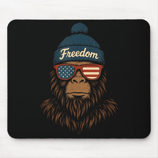 Mousepad Liberdade pé grande óculos de sol boné patriótico  (Frente)