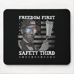 Mousepad Liberdade Primeiro Segurança Terceira Fogos de Art